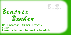 beatrix manher business card